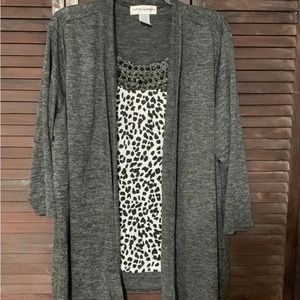 Cathy Daniels leopard blouse